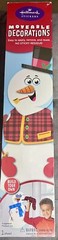 VTG. HALLMARK MOVABLE STICKER DECORATION “BUILD YOUR OWN SNOWMAN” 17”X24”~NEW