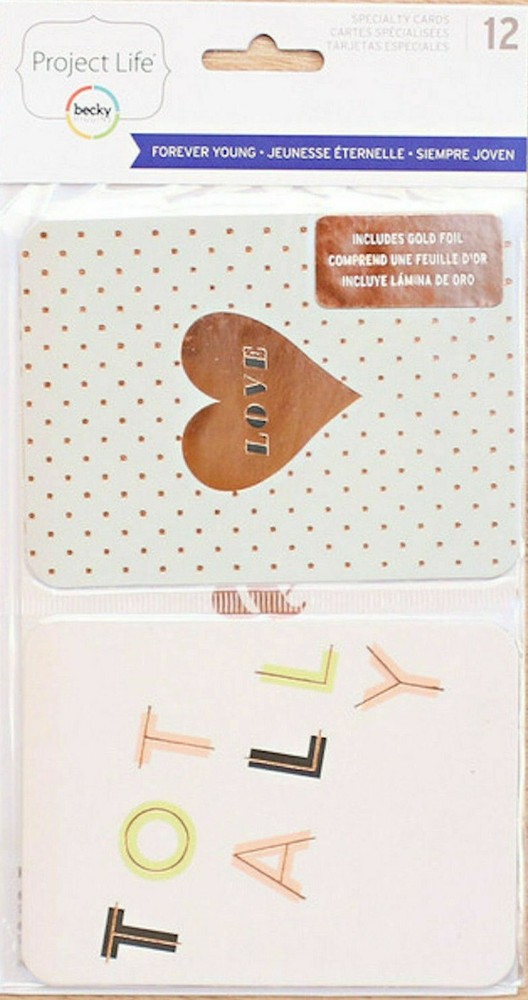 Project Life FOREVER YOUNG Specialty Cards~12 pcs~380585~Fast Ship! Nice!