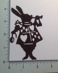Alice in Wonderland Rabbit die cut embellishments 5 Pcs 4″ x 2-3/4″ Choose color