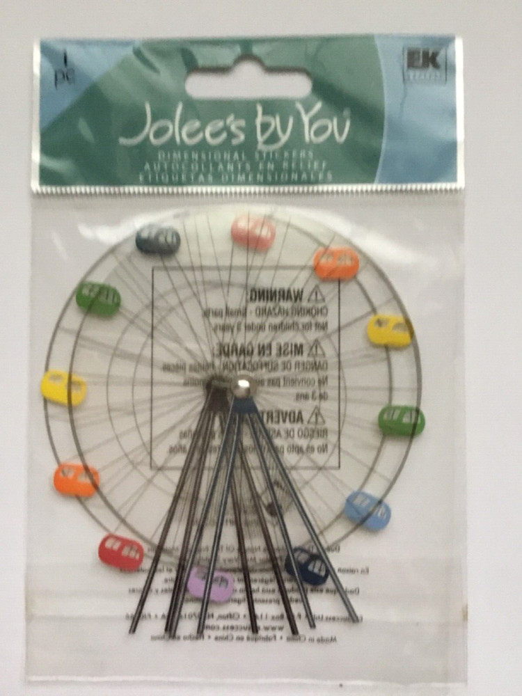 RARE Jolee’s Boutique FERRIS WHEEL Kids Toddler Scrapbook Sticker fair carnival