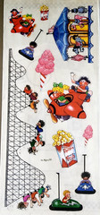 Stamping Station 2001 Amusement Park Clear Stickers Scrapbooking NOS Vintage