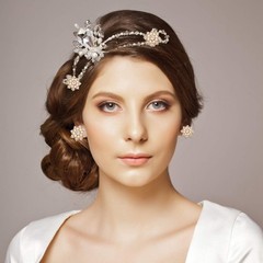 Exceart 50Pcs Rhinestone Pearl Snowflake Diy Accessories For Hair Clips And