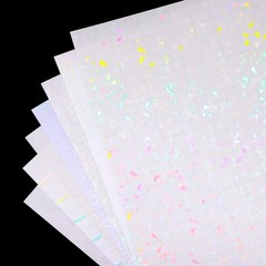 12x8in Holographic Laminate Sheets 6Pcs Sticker Paper Holographic Glitter