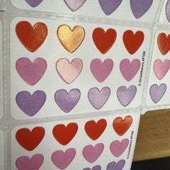SmileMakers Pink Heart Red Heart Purple Heart Minis Mod 3×2” Tear Off Sets Read