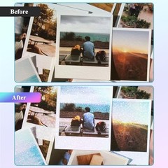 100PCS Holographic Laminate Sheets A4 Self-Adhesive Waterproof Sticker Paper – G