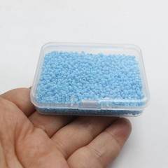 4000 Pcs Opaque Glass Small Beads 2mm Sky Blue + Storage Box Jewelry Making