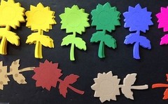 SUNFLOWER Die-Cuts(6pc)Approx:3.5″x 1.5″Garden•Seeds•Flowers•Summertime •Sun•••