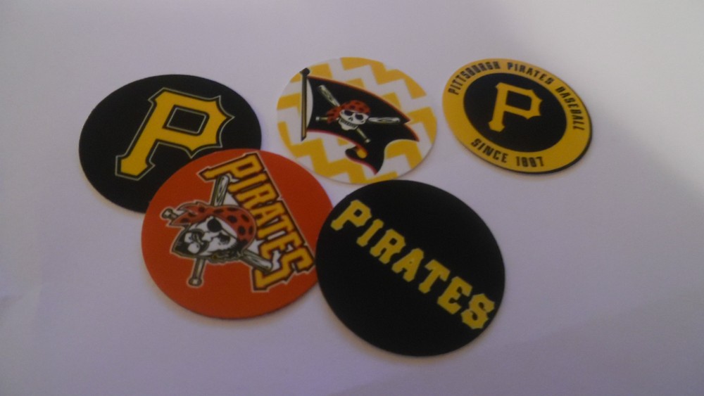 Pre Cut One Inch Bottle Cap Images! Pittsburgh Pirates Free Shipping!