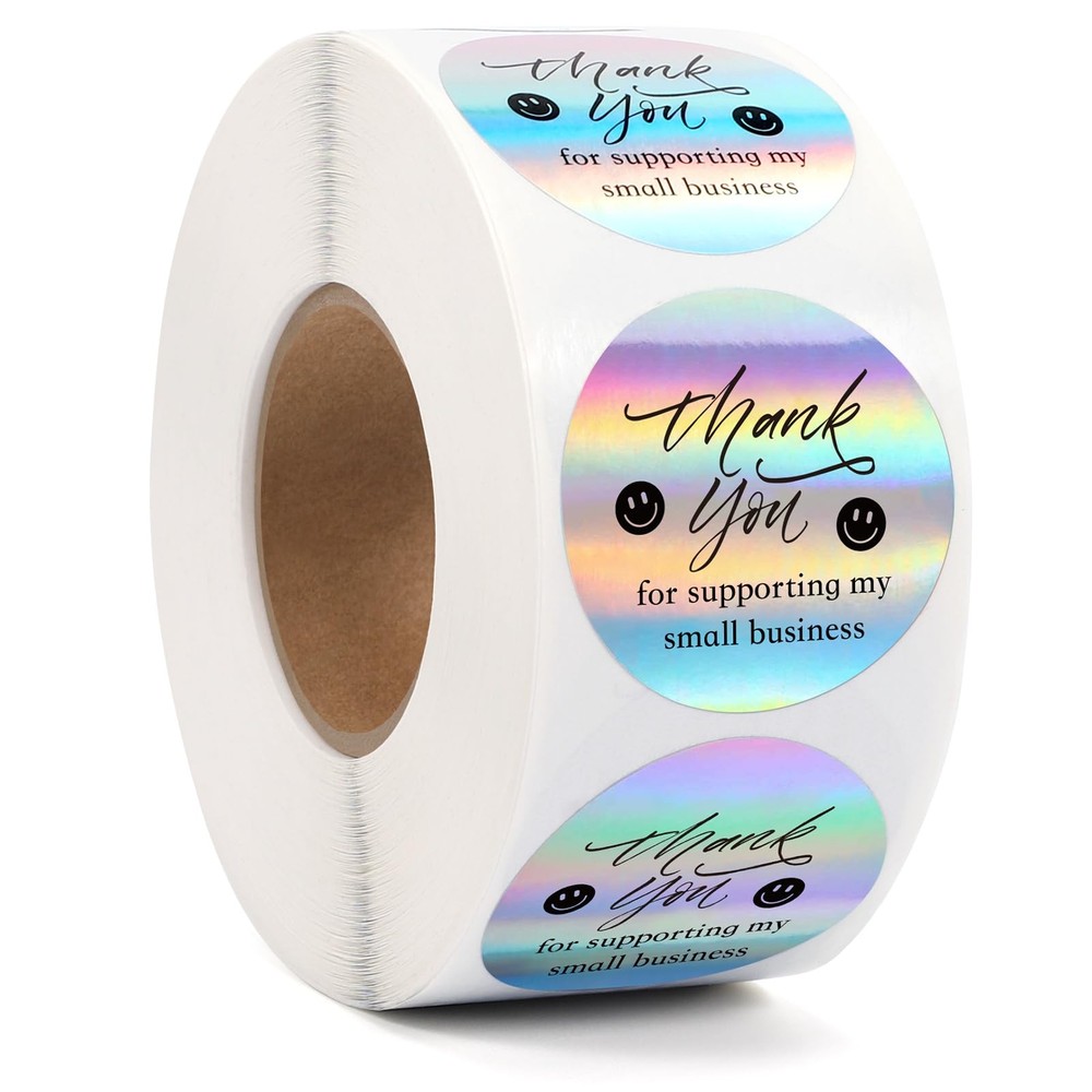 1000 Pcs 1.5 Inch Thank You for Supporting My Small Business Seals Stickers