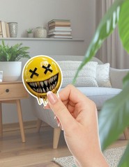 Creepy Emoji Vinyl Die Cut Stickers Set Scrapbooking Laptop Waterbottle