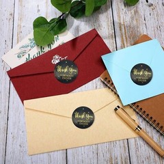 2Rolls/1000Pcs 1.0/1.5 inch Thank You Stickers Hand Made Small Business Labels