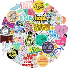 220Pcs Inspirational Christian Stickers, Vinly Waterproof Bible Verse Jesus Stic
