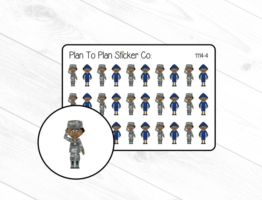 1114-4~~ Airforce Military BF Planner Stickers.