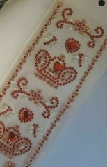 CraftbuddyUS Rhinestone/Pearl Assorted Sticker Gems Self-Adh Craft Jewels RED
