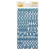 Thick Foam Glitter Alphabet Stickers Aqua Thickers