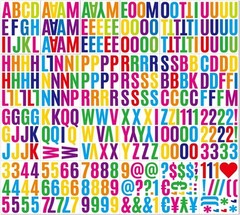 24 Sheets 2 Inch Self Adhesive Letters Stick on Vinyl 2 Inch, Colorful