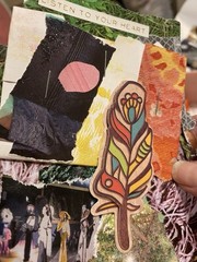 Unique Handmade Ephemera, Scrapbook,Junk Journal,tag,embellishment Mixed Media