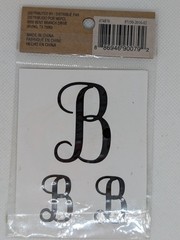 RECOLLECTIONS Craft It Removable Monogram Stickers, A B K S – 5 pcs – BLACK