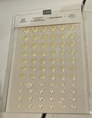 Stampin’ Up! Heart-Shaped Epoxy Embellishments Sheet Scrapbooking Craft Supplies