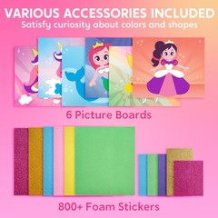 Klever Kits Foam Art Kit for Kids, EVA Foam Stickers with 6 Art Board and 800…