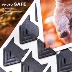 360 Pcs Photo Corners Self Adhesive, Scrapbooking Photo Mounting Corners, Bla…