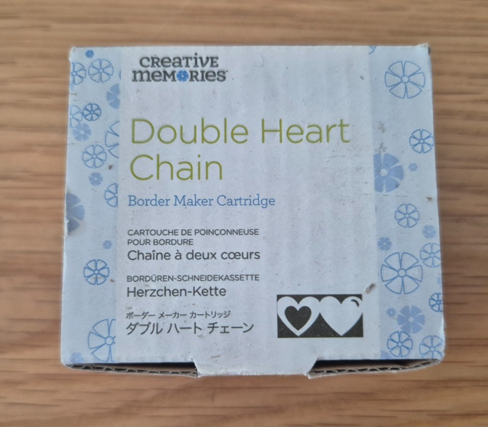 CREATIVE MEMORIES DOUBLE HEART CHAIN BORDER MAKER CARTRIDGE DIE CUT PUNCH NEW