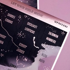 UPAFEXXI-Laminated Bible Tabs (Pink and Black Foil Embossed Lettering), Pink4