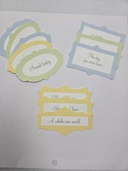 Creative Memories Set Of 11 Baby Title Scrapbook Die Cuts Blue Yellow Green