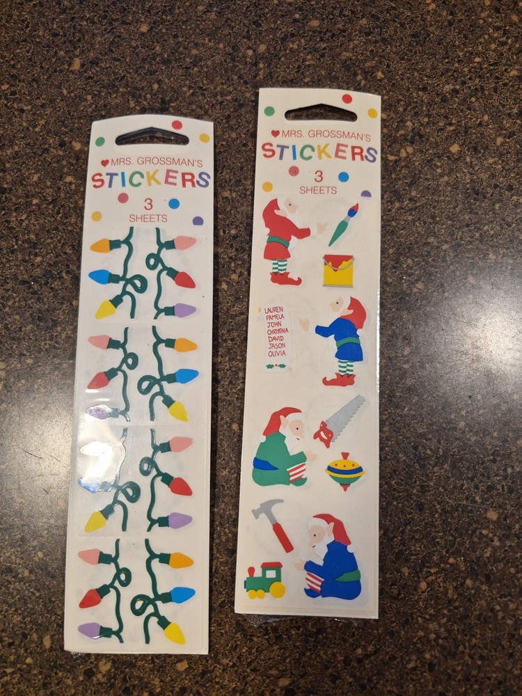 Mrs. Grossman’s Stickers Christmas Elves and Christmas lights