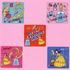 15 Disney Princess Assorted – Large Stickers – Cinderella, Snow White, Ariel