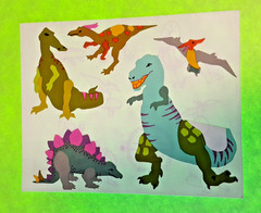 vintage Mrs Grossman’s dinosaurs large sticker module