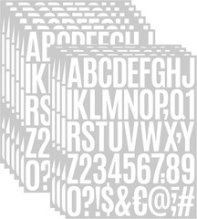 2 Inch Vinyl Letter Number Stickers 500pcs Alphabet Sheets White Decor
