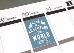 Adventure Quotes Planner Stickers – exploration hiking travel inspirational