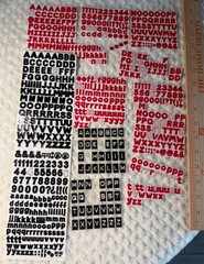 Assorted Alphabet Letter Stickers (3 different types) Red & Black