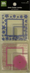 GIRL SHEER FRAME COMBO Self-Adhesive stickers(4pc)Making Memories•Flowers•Clear•