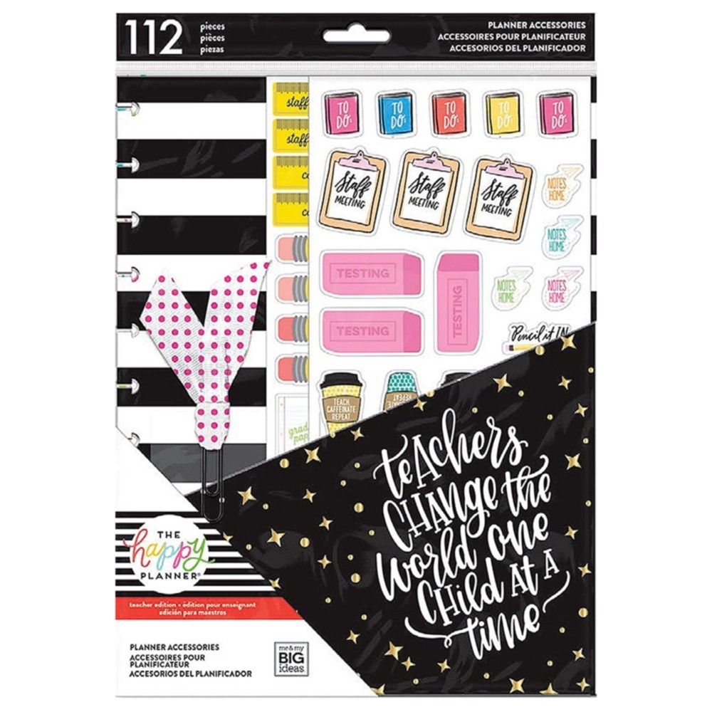 The Happy Planner l Teacher Accessory Pack l Big Size 112 Pcs