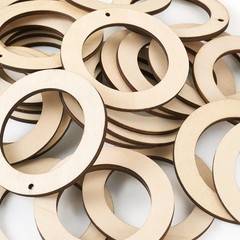 Elecrelive 30Pcs 4 Inch Small Wooden Ring for Crafts, Unfinished Wood Pieces …