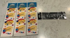 NEW NICE LOT OF STAMP CRAFT INC. STICKER YOUR NAME + GEMS-KAITLYN – 4 PACKAGES