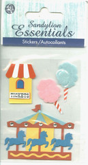 Amusement Park Rides Merry Go-Round Carousel Cotton Candy Sandylion Stickers