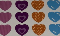 HEARTS✨28✨STICKERS✨🩷✨💜✨🧡✨🩵✨6” X 4”✨LOVE IS IN THE AIR✨AWESOME✨💫