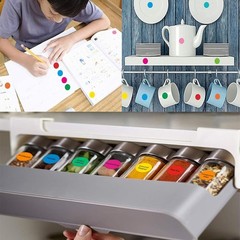 1000 Self-Adhesive 1-Inch White Circle Dot Stickers for Effortless Organization