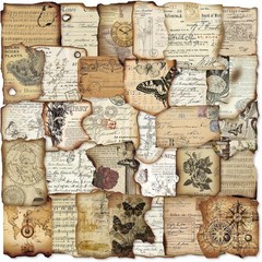 Vintage Journaling Stickers,Scrapbook Supplies for Planners,100Pcs Junk Journ…