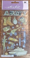 US Amy Military Uniform Boots Helmet Tank Gun Knife Star Tickets Stickers Crafts
