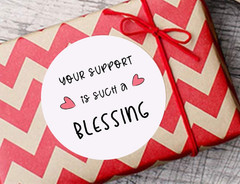 120Pcs ‘Your Support Is Such a Blessing’ Stickers Express Gratitude Effortlessly