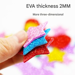 Sparkling Number Star Heart Flower Sticker for Kid Craft Birthday Decoration