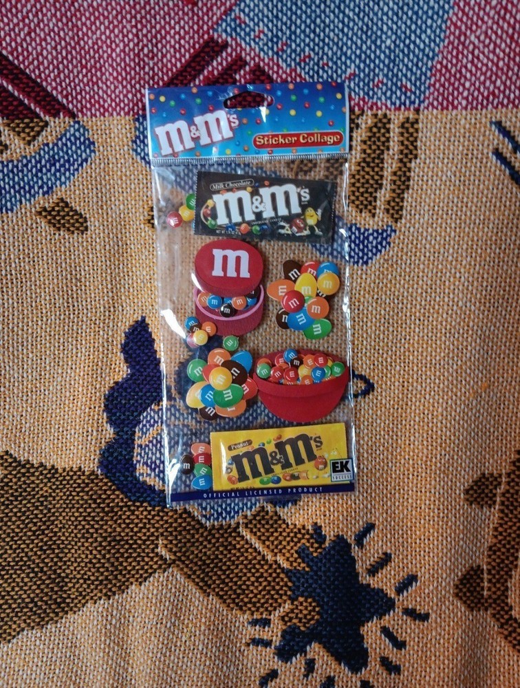 Vintage M&Ms Sealed Set Candy Stickers Rare 2003 NOS Cute