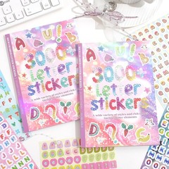 Vibrant 3000+ Piece Alphabet Sticker Book – Ideal for Crafting & Decorating