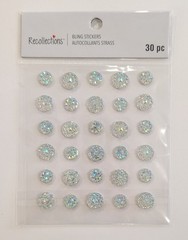 Clear Silver Iridescent Bling Rhinestone Scrapbooking Stickers By Recollections