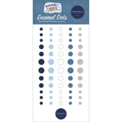Crafts Enamel Dots CB Winter Time Blue Gray White