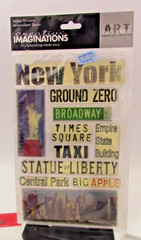 NEW YORK Scrapbook/Junk Journal Stickers and Embellishments lot of 3 sealed